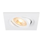 SLV New Tria 75 Foco Aluminium Blanco Cuadrado | Recorte 75mm - Apta para 1x GU10 