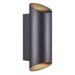Nordlux Nico Luz De Pared Aluminium Negro Up & Down | IP54 - Apta para 2x GU10