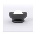 Emibig Lámpara De Mesa Ozzy Acero Negro | Apta para 1x G9 - Max 8W