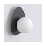 Emibig Luz De Pared Ovo Acero Negro | Apta para 1x G9 - Max 8W