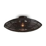 Good&Mojo Luz de techo Tanami Rattan Negro | Apta para 1x E27 