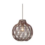 Good&Mojo Colgante De Luz Mendoza Bambú Burgundy S | Apta para 1x E27 