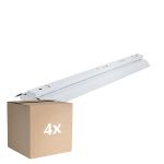 Multipack 4x Noxion Pantalla Click Reflector V2 LED T8 | Apta para 2x 120cm Tubo LED