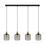 Eglo Colgante De Luz Chisle Acero Negro | IP20 - Apta para 4x E27 