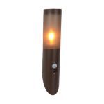 Eglo Luz De Pared Helsinki Acero Inoxidable Marrón | IP55 - Apta para 1x E27 - Sensor De Movimiento