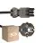 Multipack 50x Noxion GST-Compatible Cable de alimentación - Hembra + Schuko Europlug - Negro 5m - 3 pole 0.75mm2