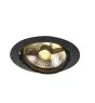 SLV New Tria 1 Foco Aluminium Negro Esférica | Recorte 150mm - Apta para 1x GU10 (AR111) 