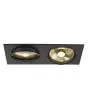 SLV New Tria 2 Foco Aluminium Negro | Apta para 2x GU10 (AR111) 