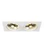 SLV New Tria 2 Foco Aluminium Blanco | Apta para 2x GU10 (AR111) 