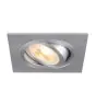 SLV New Tria 75 Foco Aluminium Gris Cuadrado | Recorte 75mm - Apta para 1x GU10 