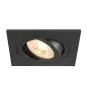 SLV New Tria 75 Foco Aluminium Negro Cuadrado | Recorte 75mm - Apta para 1x GU10 
