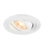 SLV New Tria 75 Foco Aluminium Blanco Esférica | Recorte 75mm - Apta para 1x GU10 