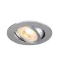 SLV New Tria 68 Foco Aluminium Gris Esférica | Recorte 68mm - Apta para 1x GU10 