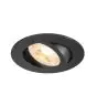 SLV New Tria 68 Foco Aluminium Negro Esférica | Recorte 68mm - Apta para 1x GU10 
