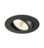SLV New Tria Universal 68 Foco Aluminium Negro Esférica 8.6W 600lm 38D - 925-930-940 CCT | Recorte 68mm -  Mejor Reproducción De Color - Regulable 