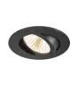 SLV New Tria 68 Foco Aluminium Negro Esférica 8.3W 705lm 38D - 927 Luz Muy Cálida | Recorte 68mm -  Mejor Reproducción De Color - Regulable 