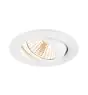 SLV New Tria 68 Foco Aluminium Blanco Esférica 8.3W 705lm 38D - 927 Luz Muy Cálida | Recorte 68mm -  Mejor Reproducción De Color - Regulable 