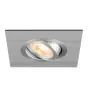 SLV New Tria 75 XL Foco Aluminium Gris Cuadrado | Recorte 75mm - Apta para 1x GU10 