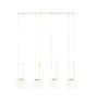 Emibig Colgante De Luz Glam Acero Blanco | Apta para 4x E14 - Max 10W