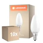 Multipack 10x Ledvance Classic LED E14 Vela Mate 5.9W 806lm - 827 Luz Muy Cálida | Regulable - Reemplazo 60W